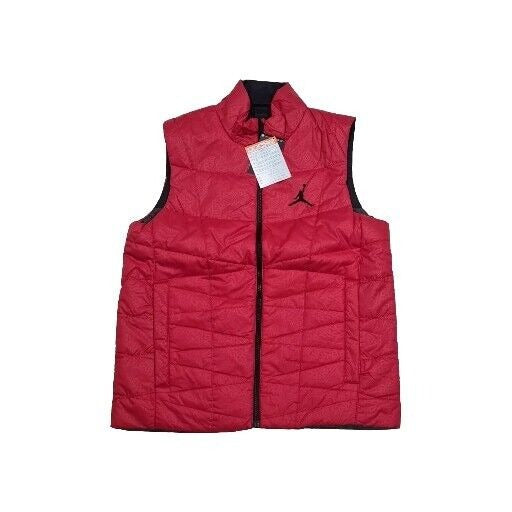 🚨 Nike Air Jordan 545949 606 Reversible Thermore Red Grey Winter Vest Men SZ  S