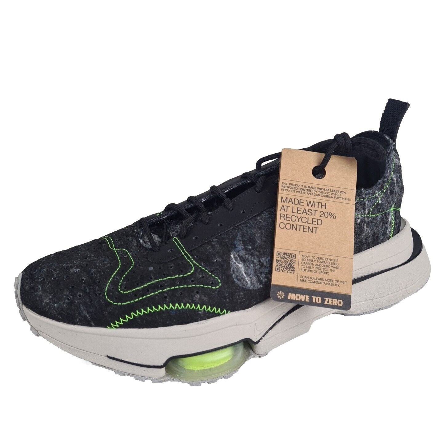 Nike Mens Air Zoom Type Black Green Running Men Shoes CW7157 001 Size 11.5