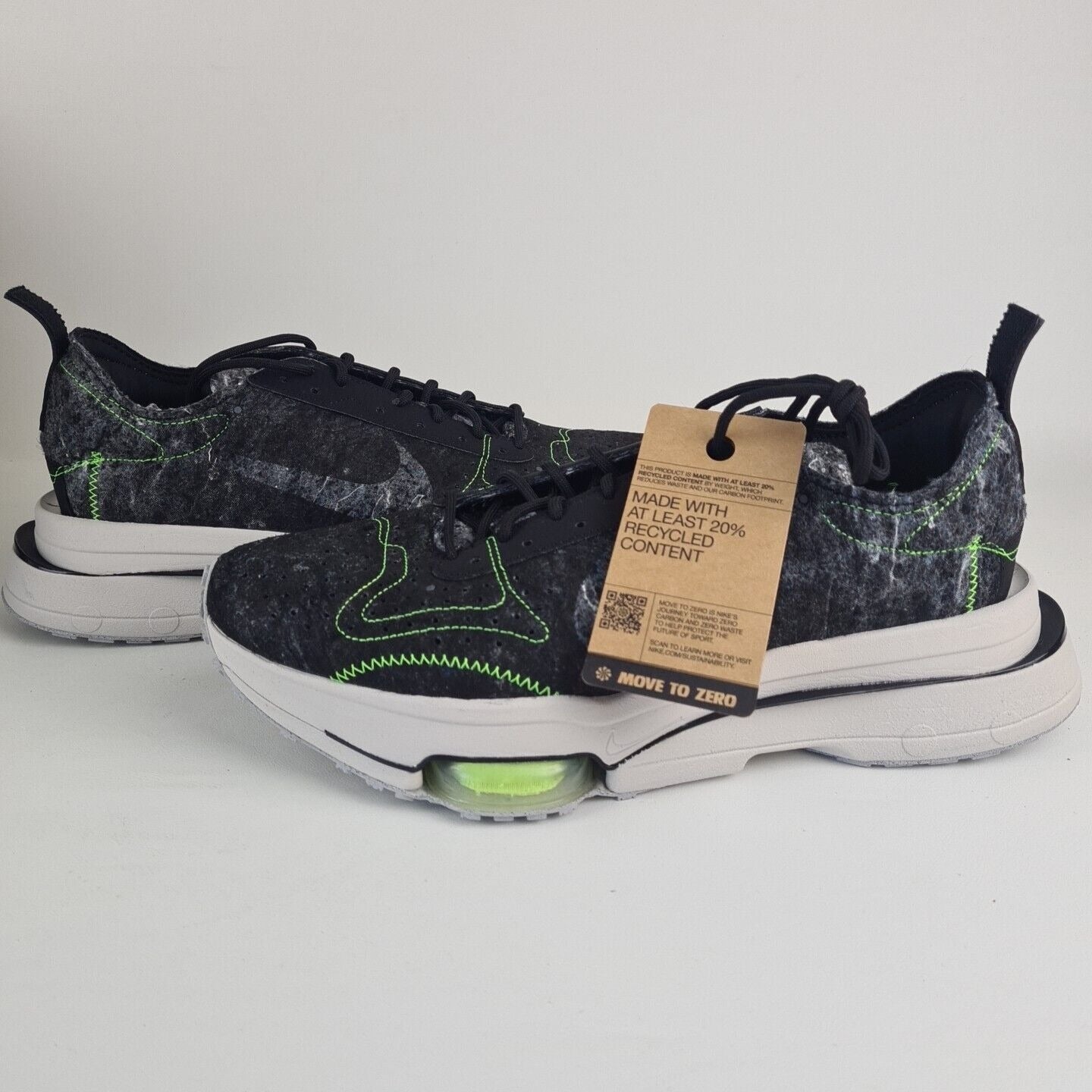 Nike Mens Air Zoom Type Black Green Running Men Shoes CW7157 001 Size 11.5