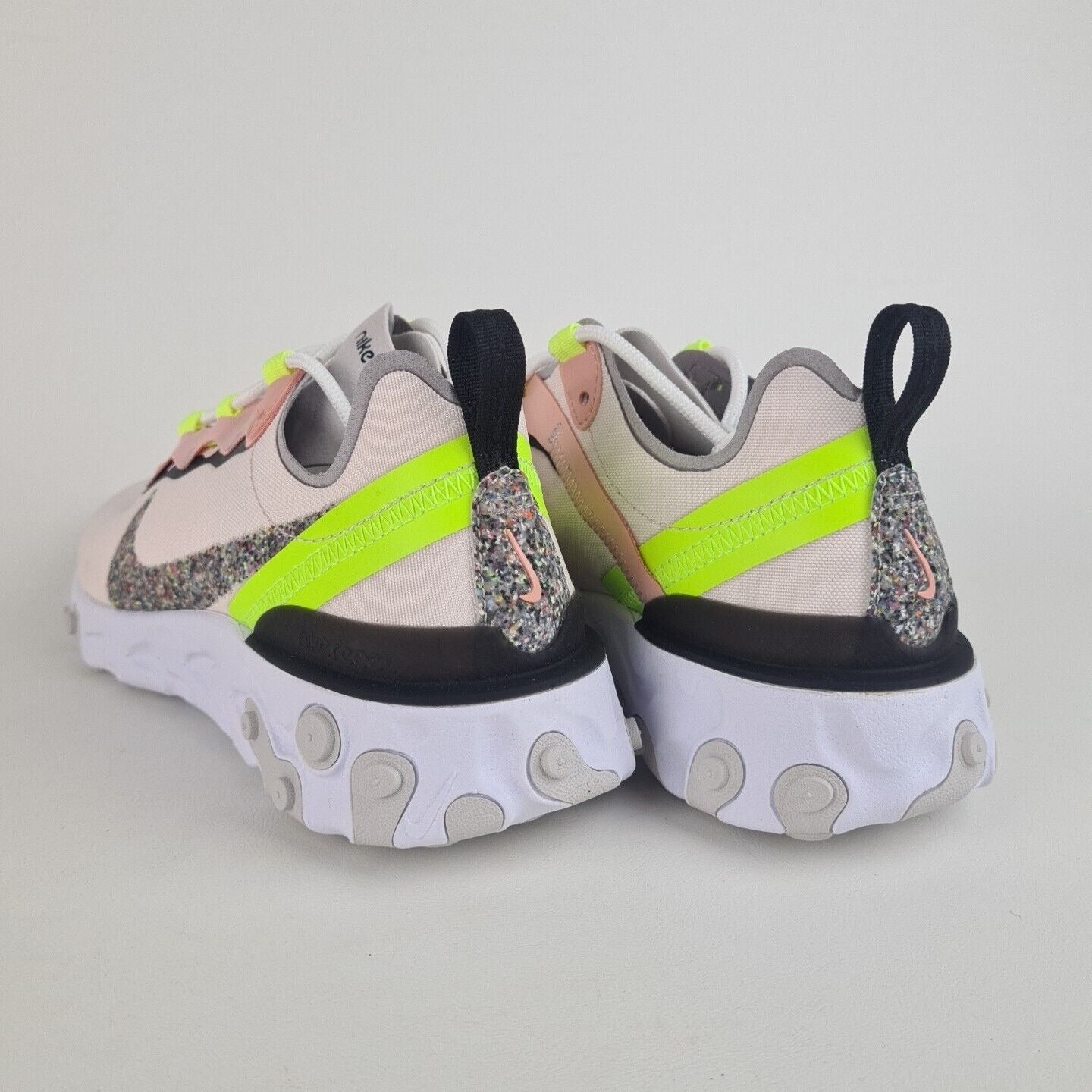 Nike React Element 55 PRM Pink Green Sneakers Women Running CD6964 600 Size 6.5