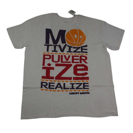 Nike Motivize Pulverize Realize White Men Basketball T Shirt 387657 100 Size XL