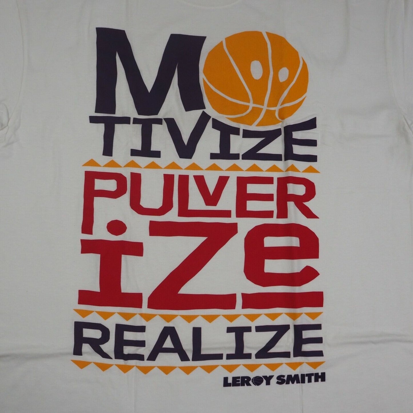 Nike Motivize Pulverize Realize White Men Basketball T Shirt 387657 100 Size XL