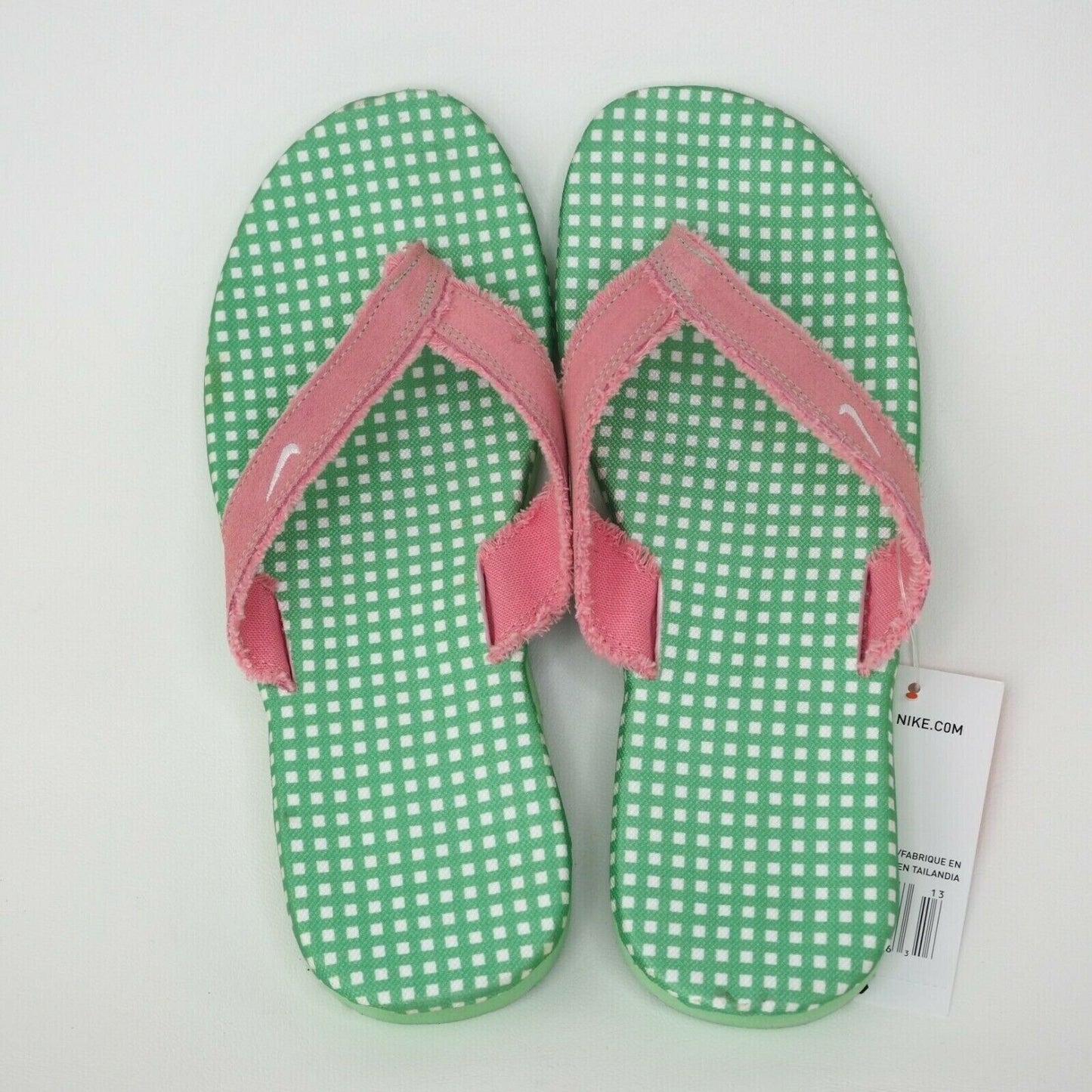 Nike Capillano Womens Sandals Pink Green Slide Thong Vintage 318232 613 Size 7