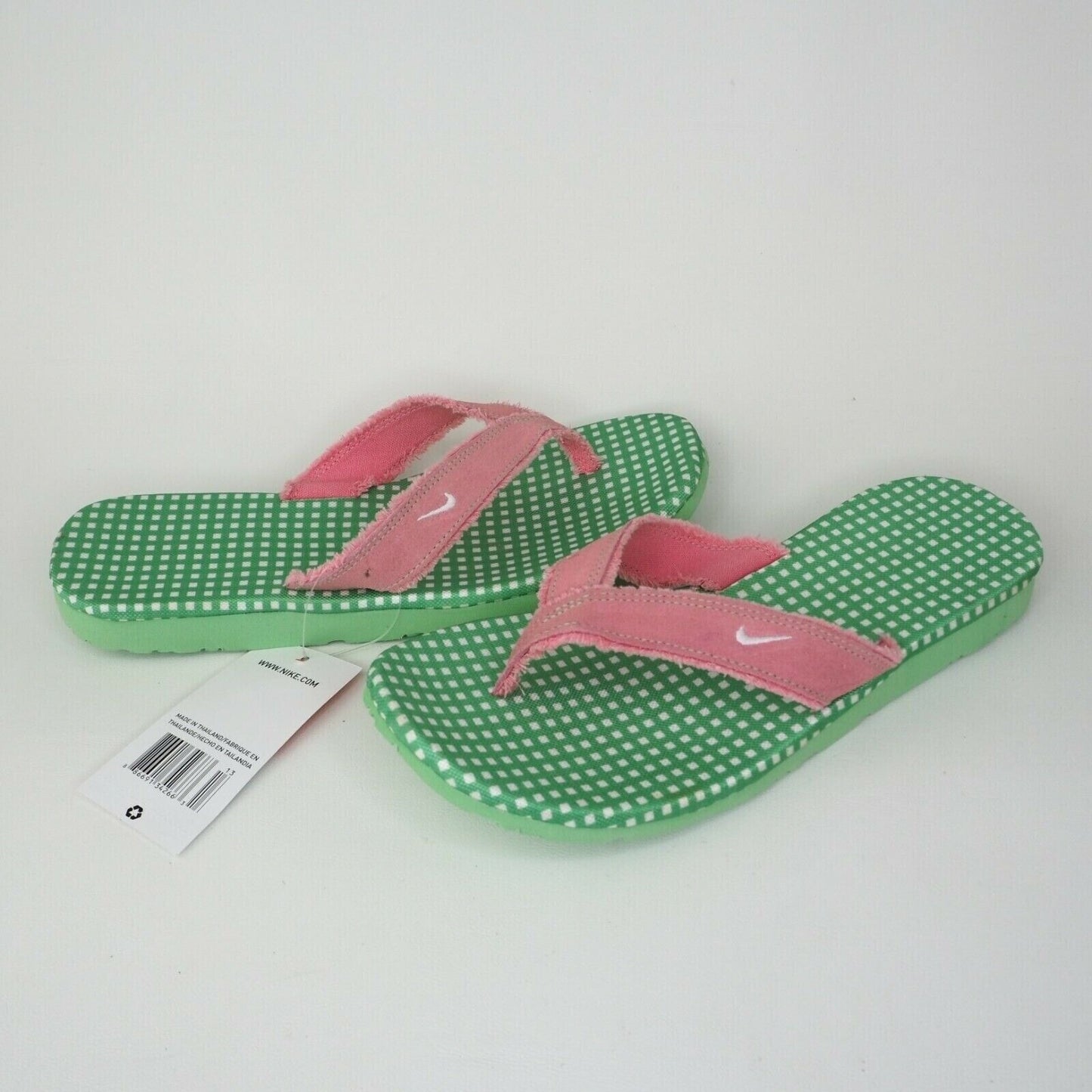 Nike Capillano Womens Sandals Pink Green Slide Thong Vintage 318232 613 Size 7