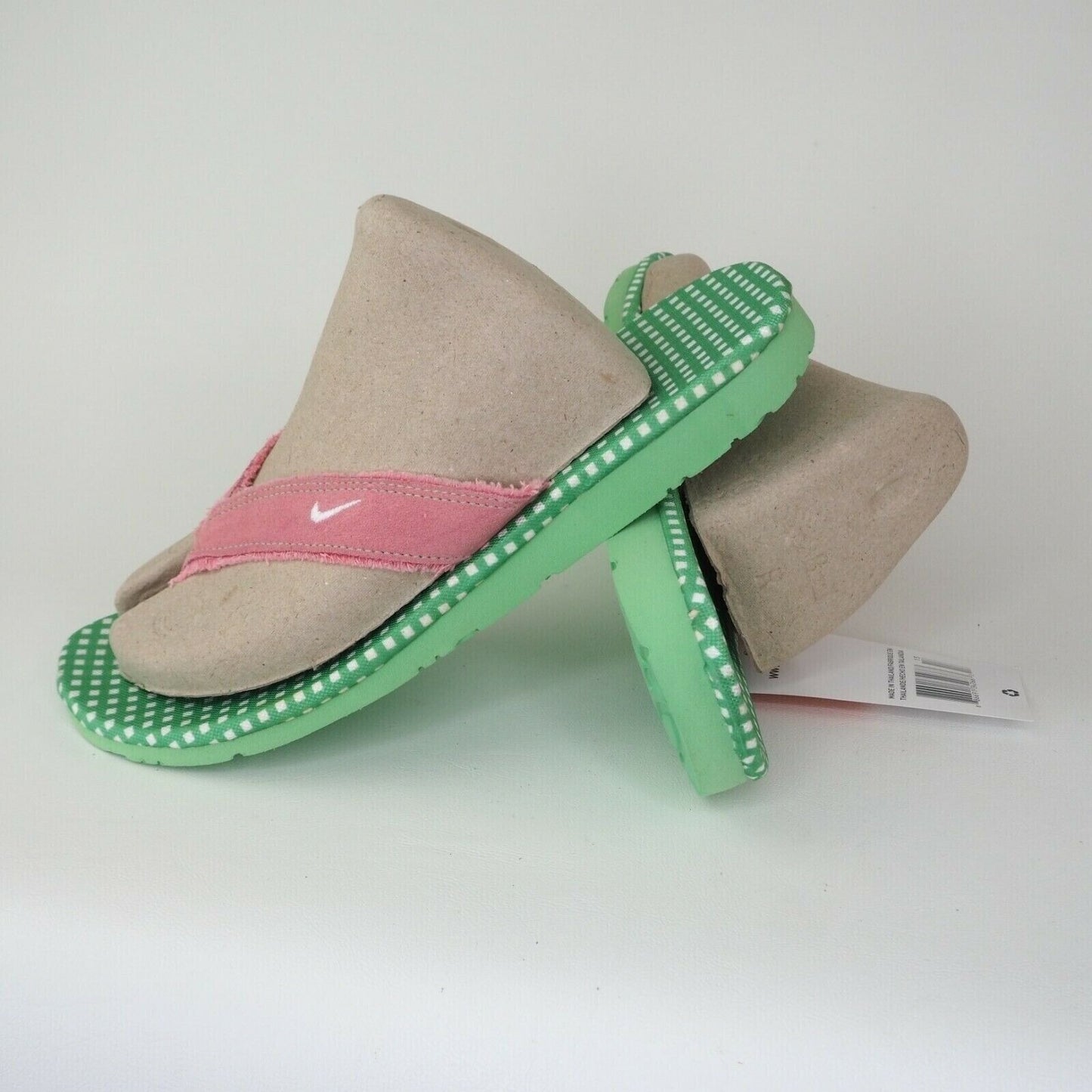 Nike Capillano Womens Sandals Pink Green Slide Thong Vintage 318232 613 Size 7