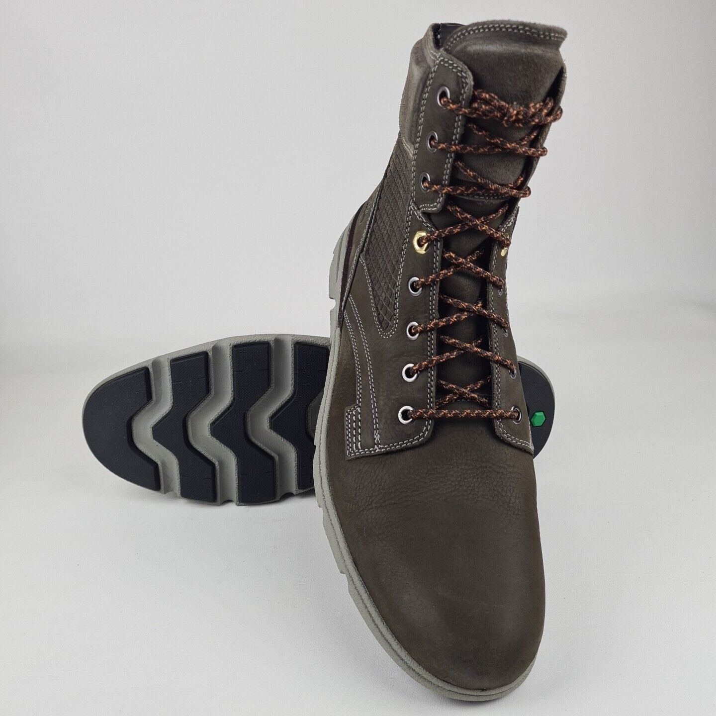 Timberland Eagle Bay Leather Boots Military Green Men TB0A1MB4 Hiking Size 13