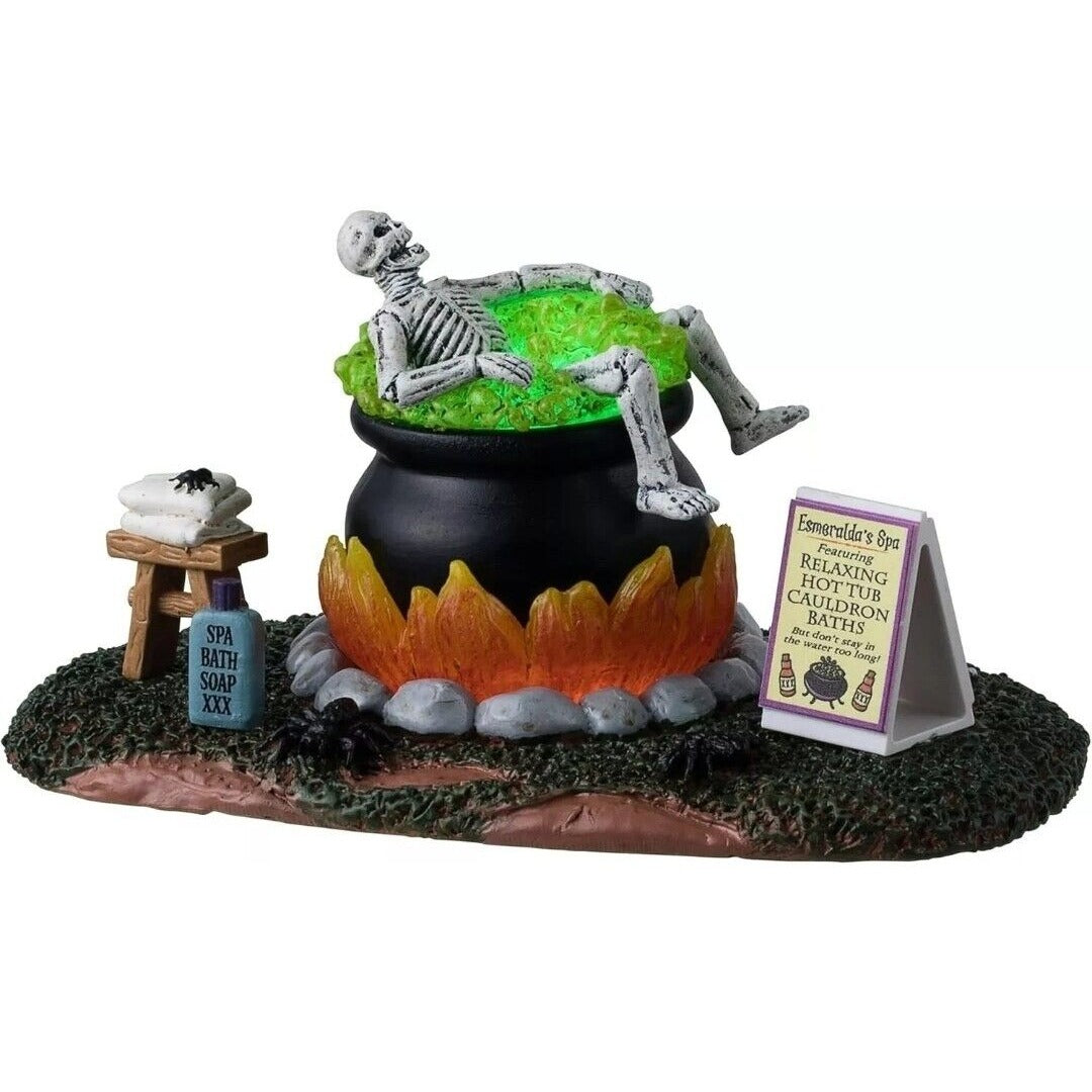 Lemax Spooky Town 44302 NOTHING LIKE A HOT BATH Lighted Table Accent Village