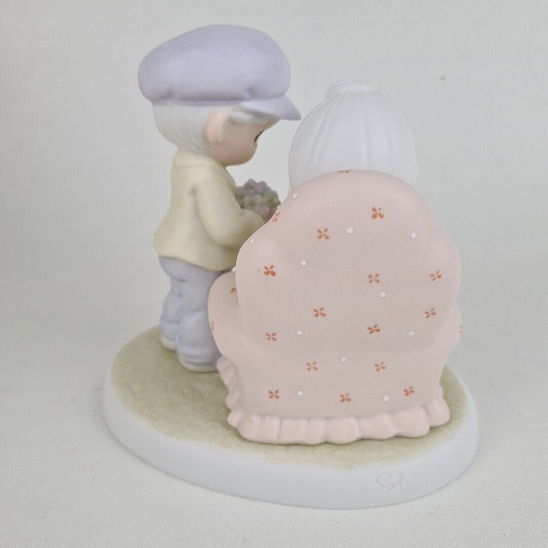 Precious Moments Many Years Of Blessing You 384887 Porcelain Figurine Vintage