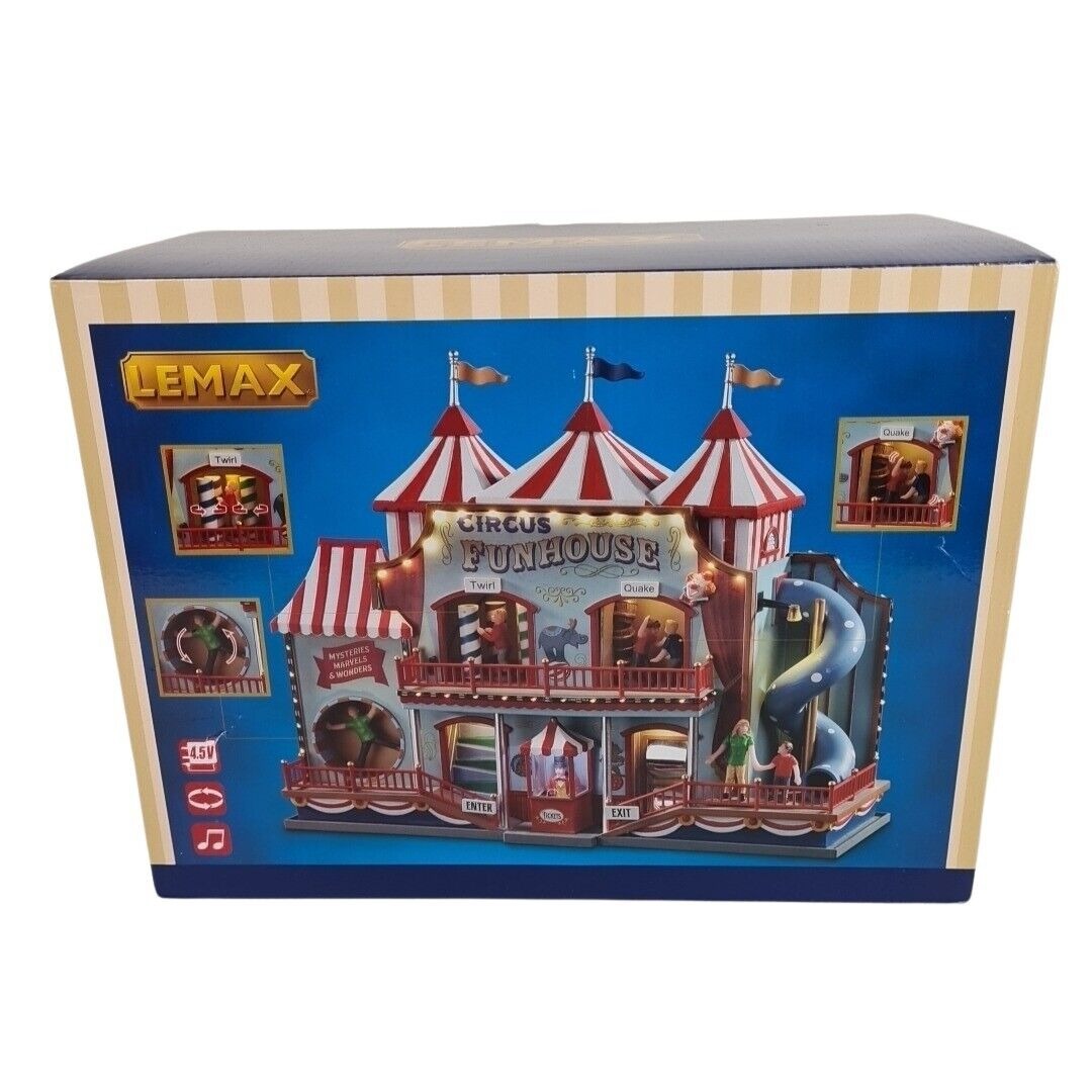 Lemax Circus Funhouse 05616 Carnival Animated Village Building Lighted Decor