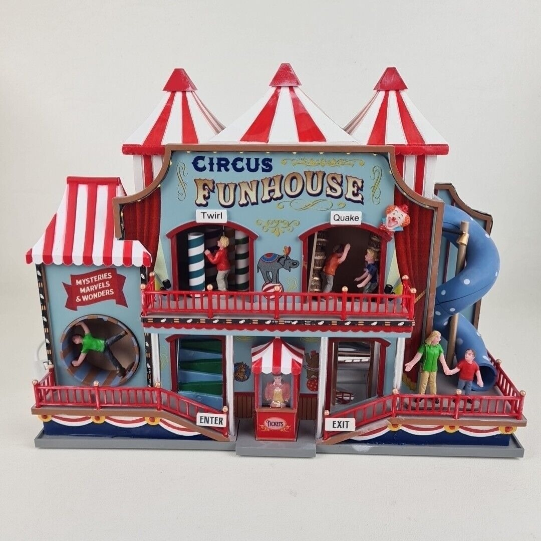 Lemax Circus Funhouse 05616 Carnival Animated Village Building Lighted Decor