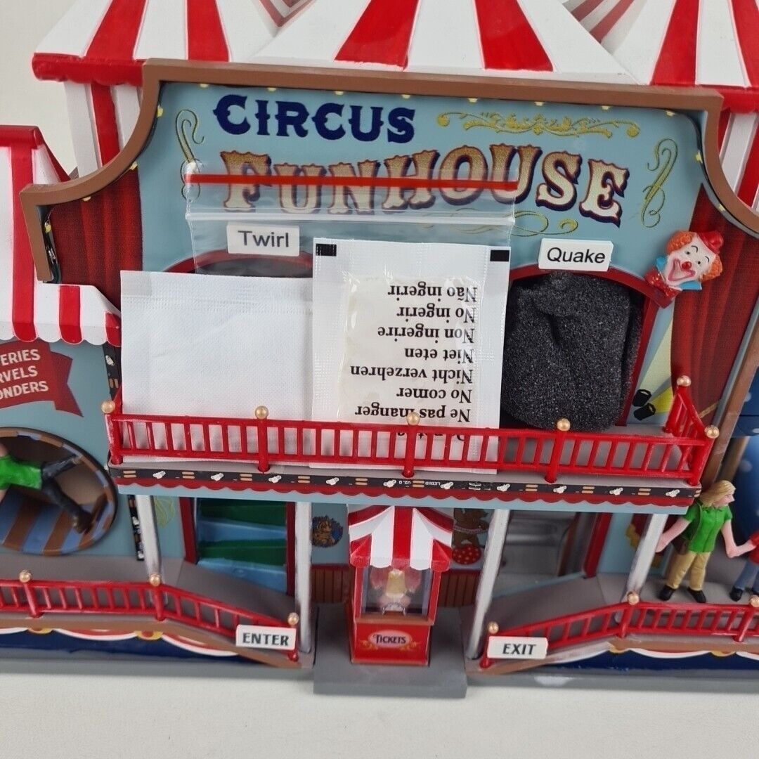 Lemax Circus Funhouse 05616 Carnival Animated Village Building Lighted Decor