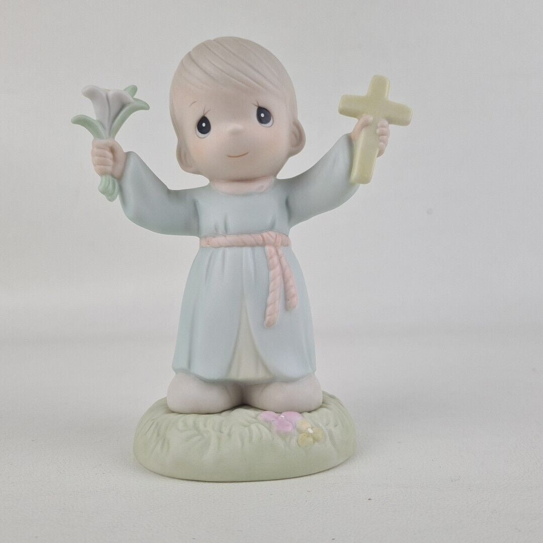 Precious Moments 532002 HALLELUJAH FOR THE CROSS Porcelain Figurine Vintage