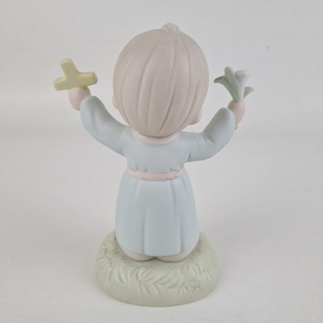 Precious Moments 532002 HALLELUJAH FOR THE CROSS Porcelain Figurine Vintage