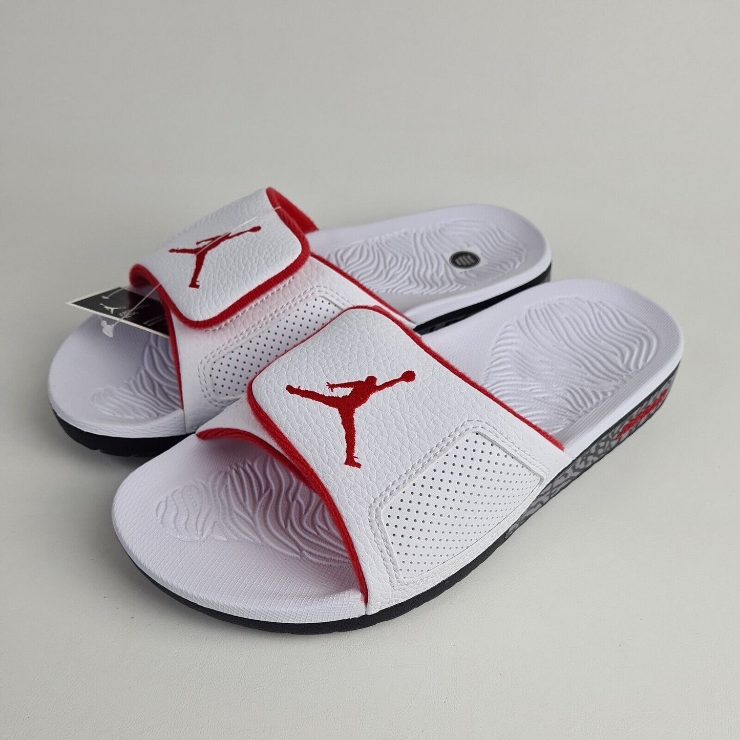 Nike Air Jordan Hydro 3 Retro Slides White University Red 854556 103 Size 8 New