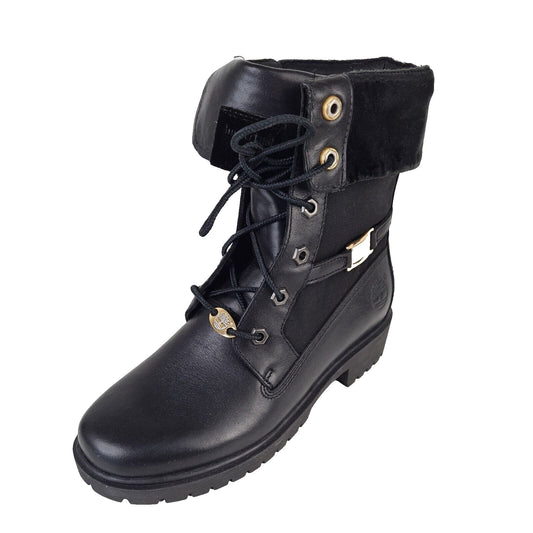 Timberland Lady Premium Fold 8 IN Winter Black 84316 Womens Boots Leather SZ 5.5