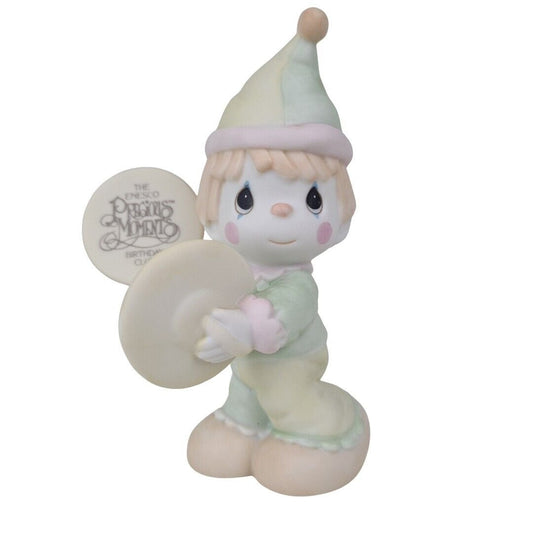 Precious Moments B0002 A SMILE'S THE CYMBAL OF JOY Clown Porcelain Figurine