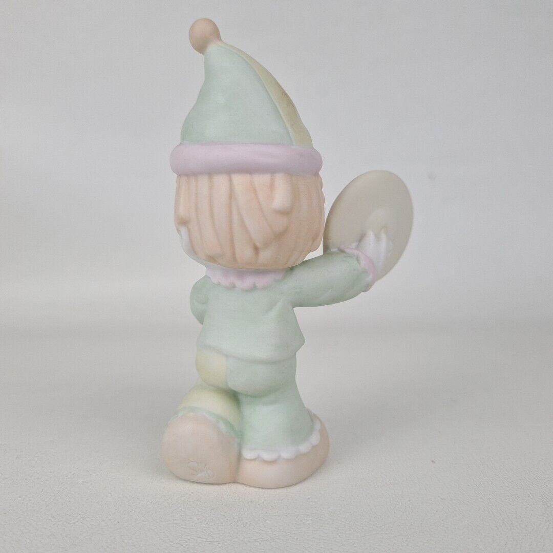 Precious Moments B0002 A SMILE'S THE CYMBAL OF JOY Clown Porcelain Figurine