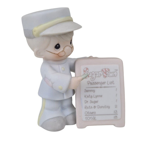 Precious Moments 150169 Sugar Town Sam Conductor Passanger List Figurine