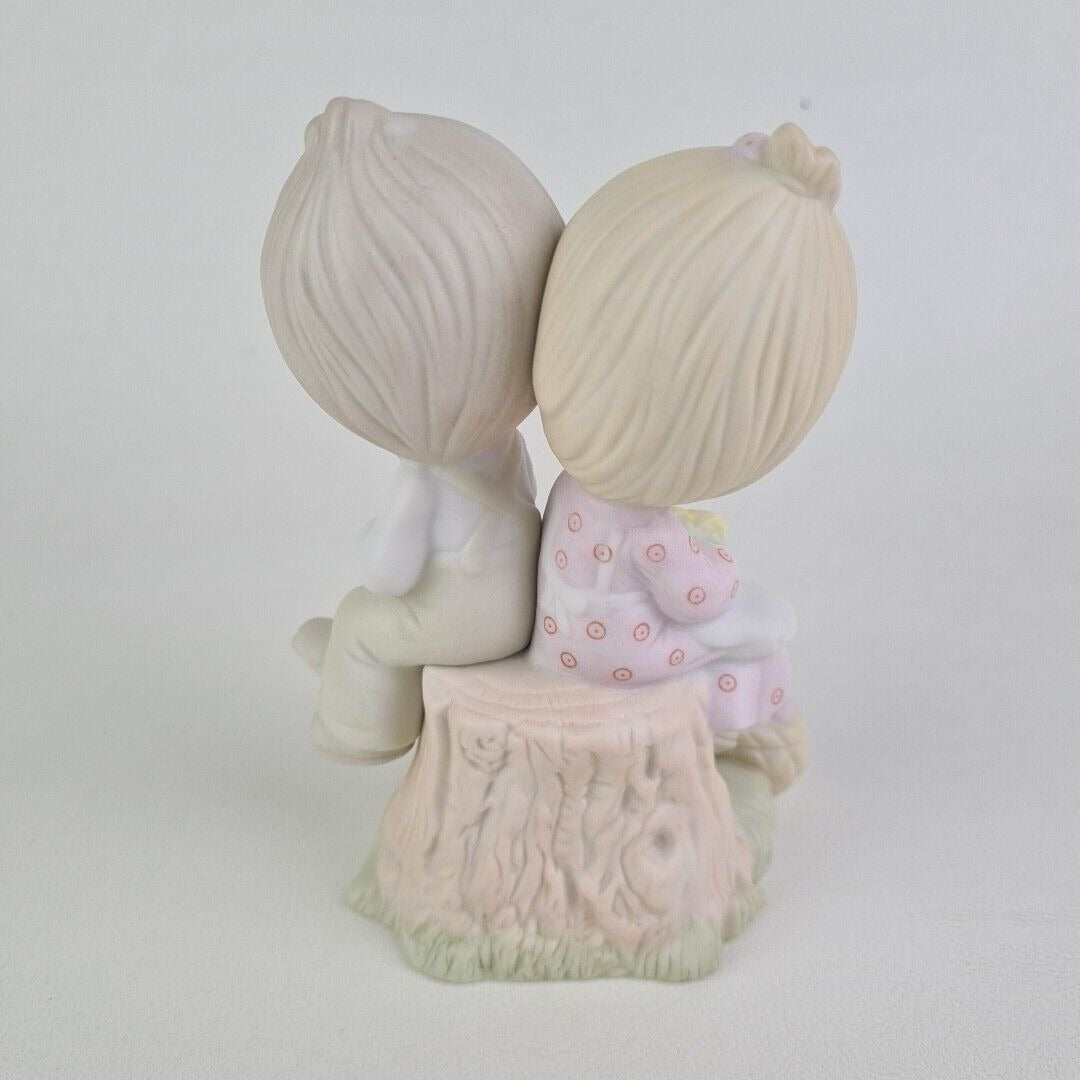 Precious Moments E-1376 Love One Another Last Forever Porcelain Figurine Vntg