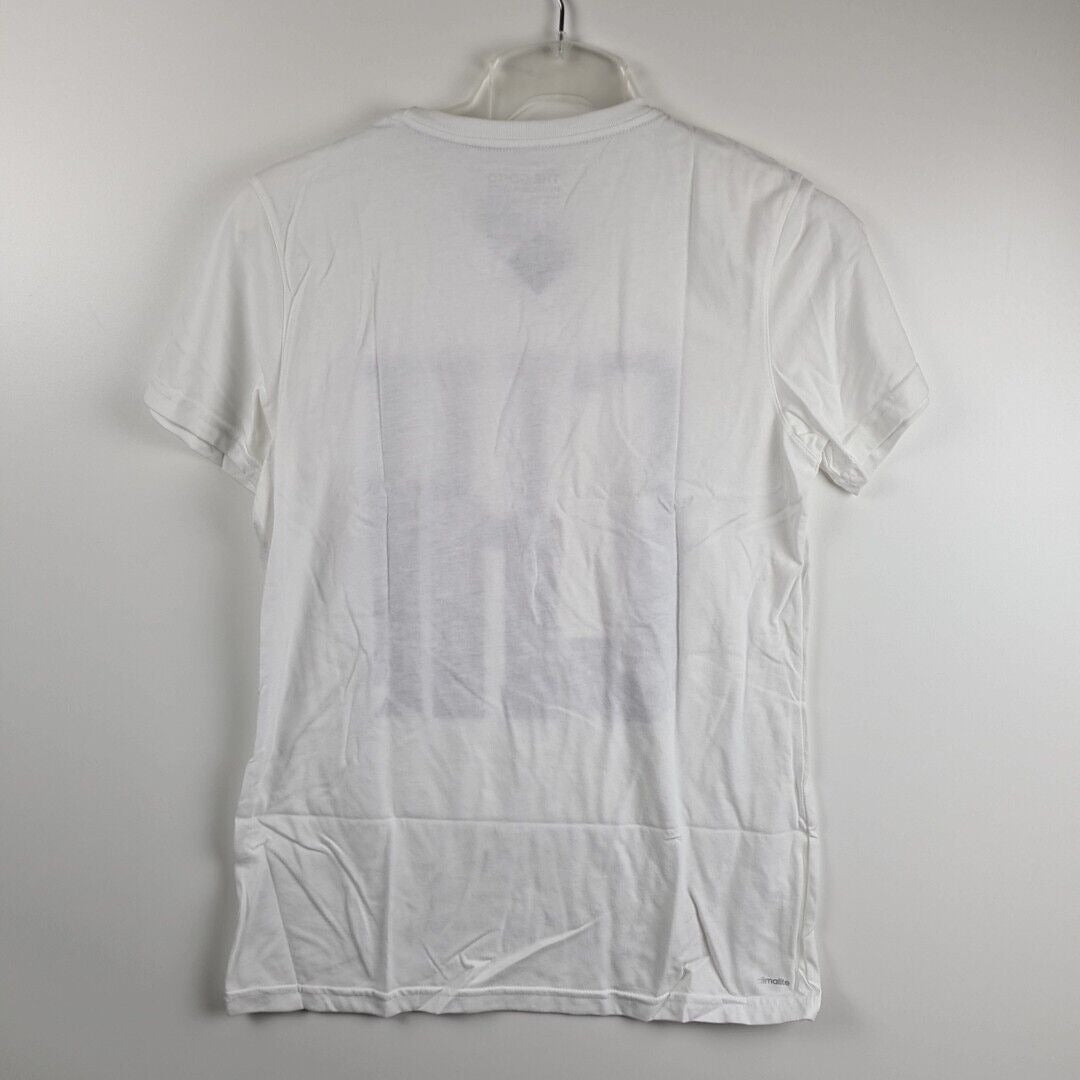 Adidas BQ3700 Women Casual White T-Shirt The Go-to Performance Tee Size L