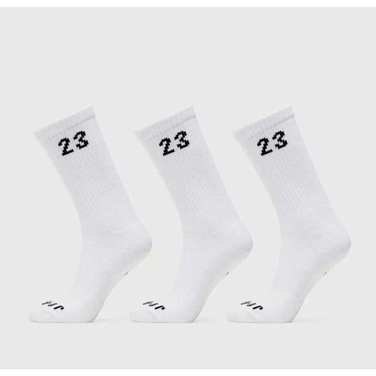 🚨 Nike Jordan Essential Crew 3 Pack Socks DA5718 100 Dri-Fit White SZ Men 8-12