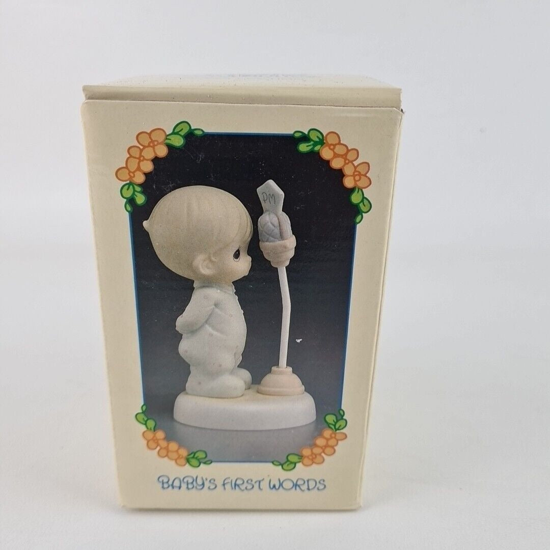 Precious Moments 527238 Baby's First Words Porcelain Bisque Figurine Vintage