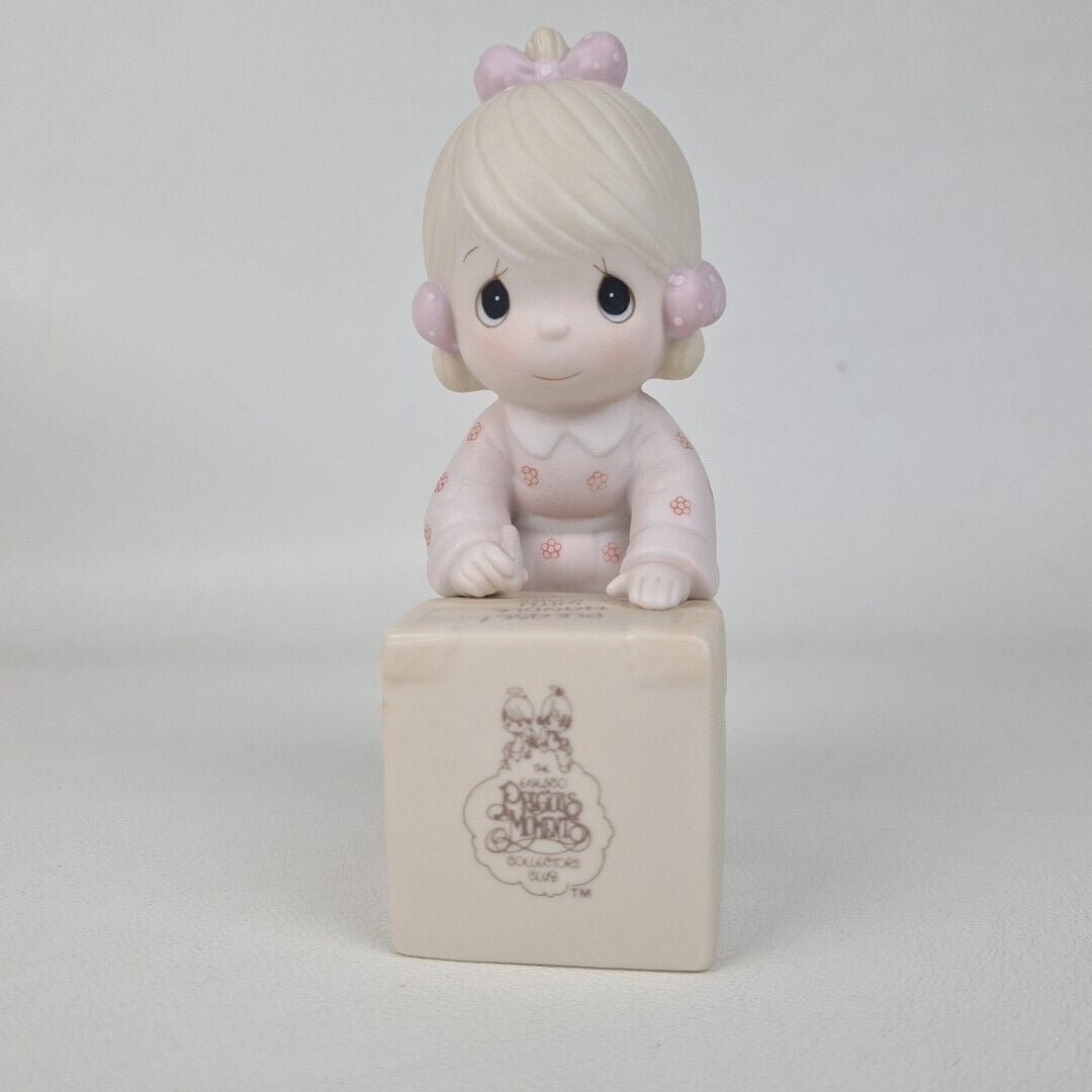 Precious Moments E-0007 Girl Figurine Sharing is Universal Porcelain Figure