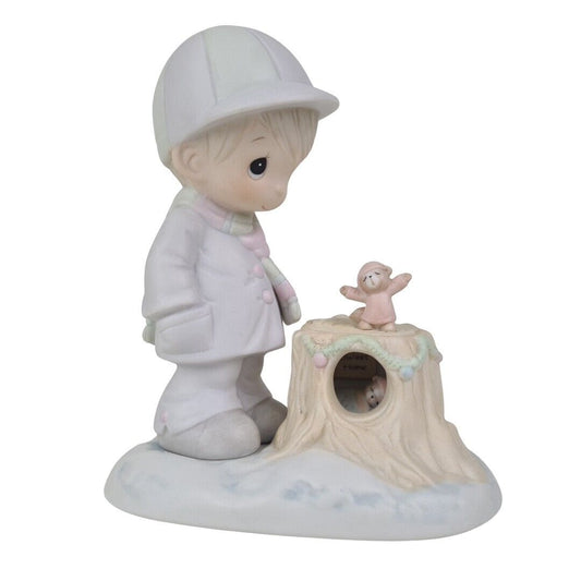 Precious Moments 521949 Wishing You A Cozy Season Boy Bird Porcelain Figure