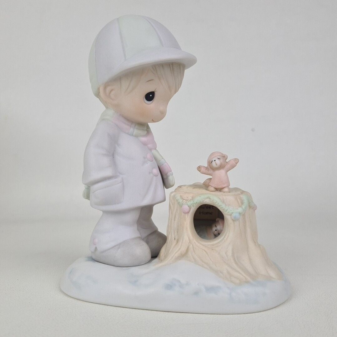 Precious Moments 521949 Wishing You A Cozy Season Boy Bird Porcelain Figure