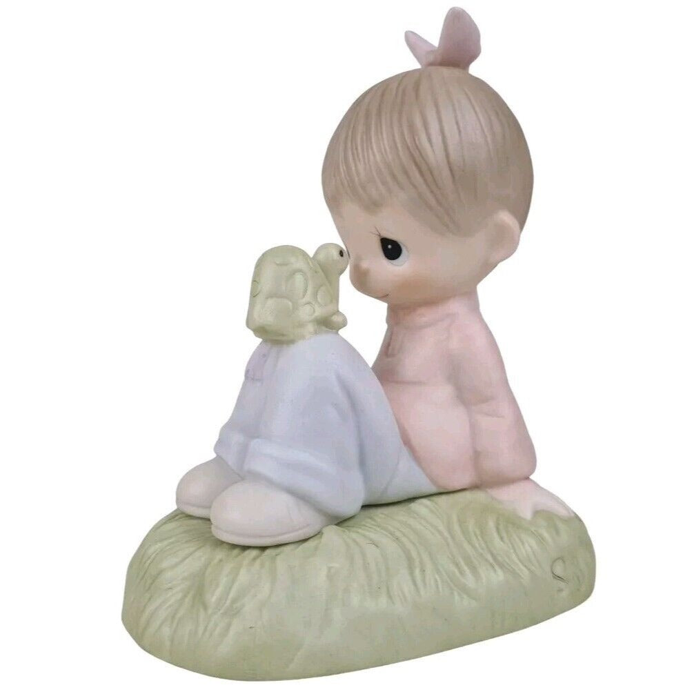 Precious Moments E1379R Love Is Kind Boy With Turtle Porcelain Event Figure