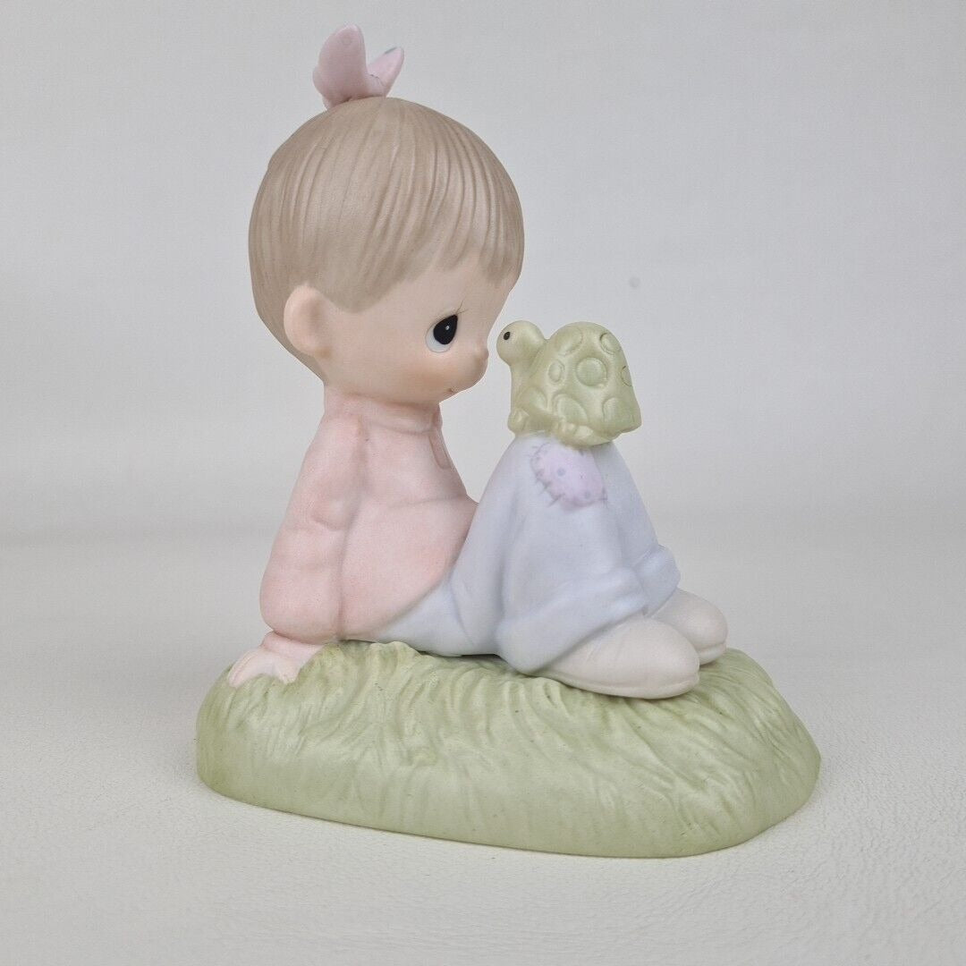 Precious Moments E1379R Love Is Kind Boy With Turtle Porcelain Event Figure