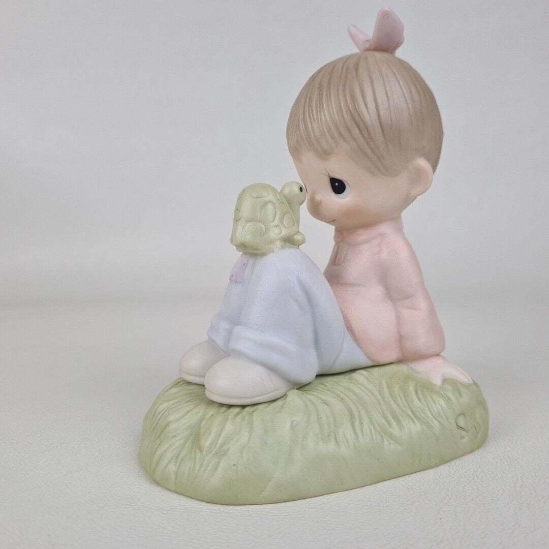 Precious Moments E1379R Love Is Kind Boy With Turtle Porcelain Event Figure