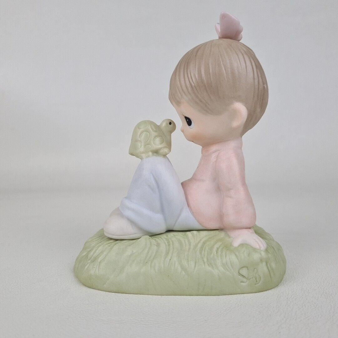 Precious Moments E1379R Love Is Kind Boy With Turtle Porcelain Event Figure