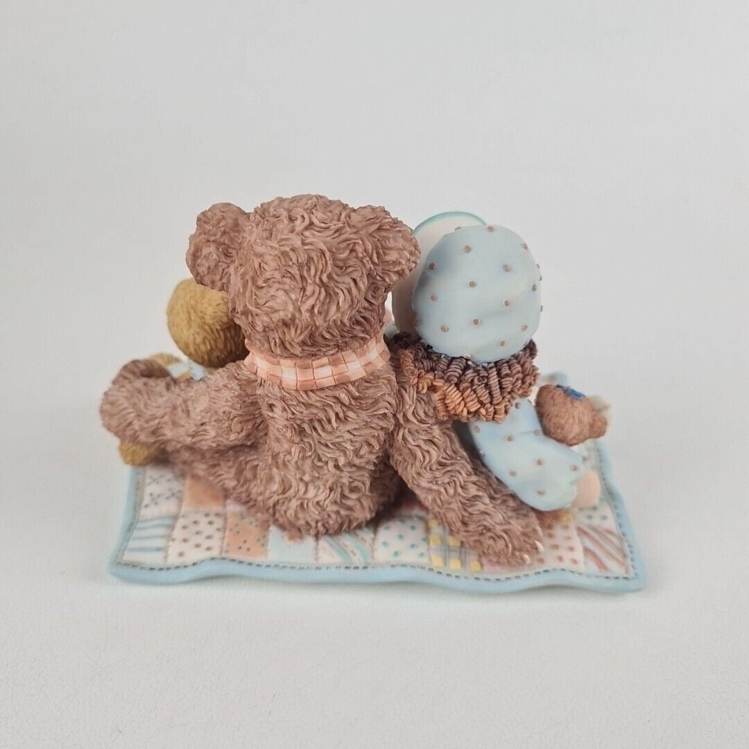 Cherished Teddies 786691 Elmer And Friends Two Bears With Doll Figurine