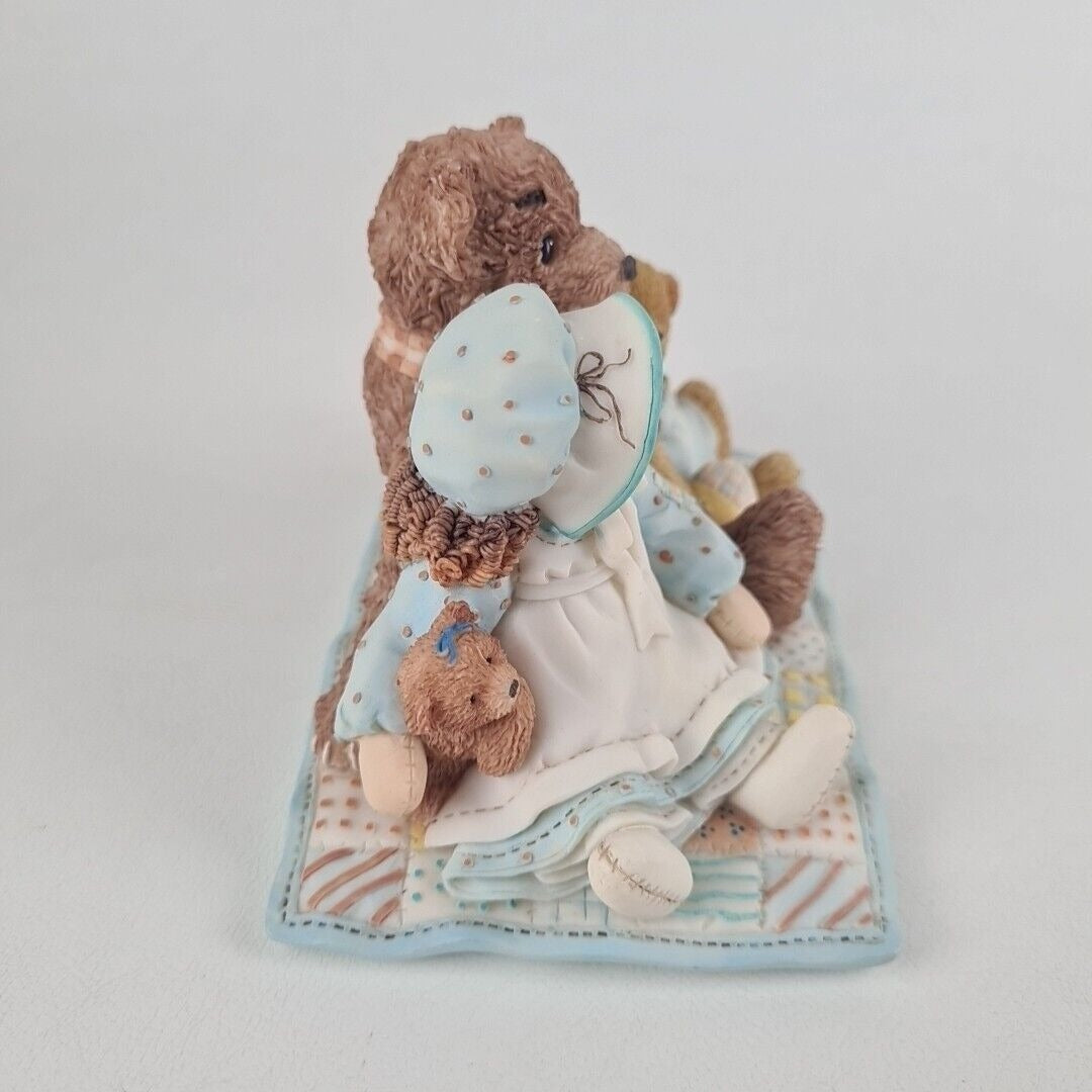 Cherished Teddies 786691 Elmer And Friends Two Bears With Doll Figurine